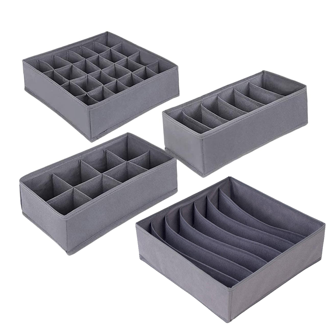 Sock Organizer Tray - 6/7/8/24 Griglie Pieghevole Tessuto Biancheria Intima